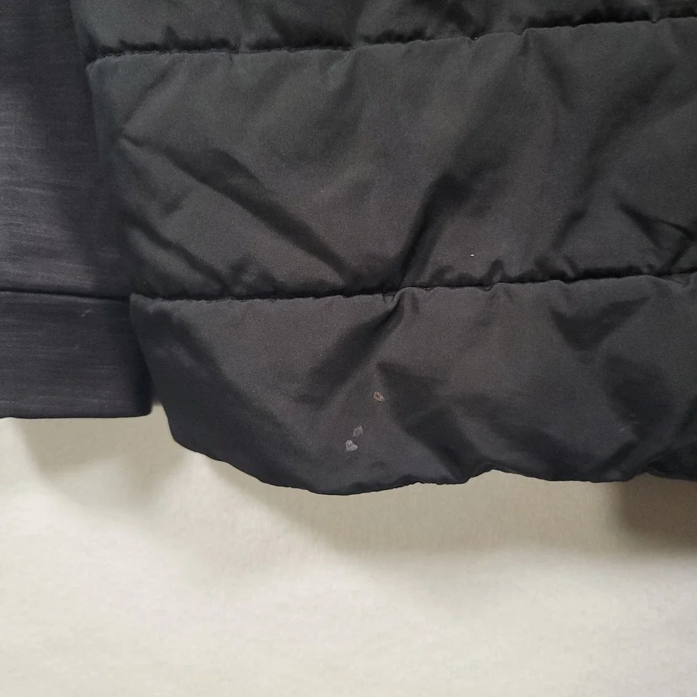 Old Navy‎ Boys Hybrid Frost-Free Puffer Jacket M 8 Black Hooded Fleece